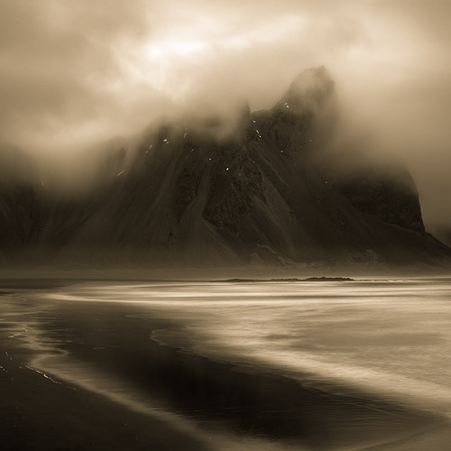 Morning Clouds and Surf, Hofn, Iceland